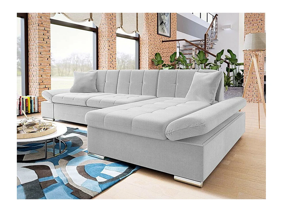 Sofá rinconero Comfivo 219, Gris, 278x161x76cm