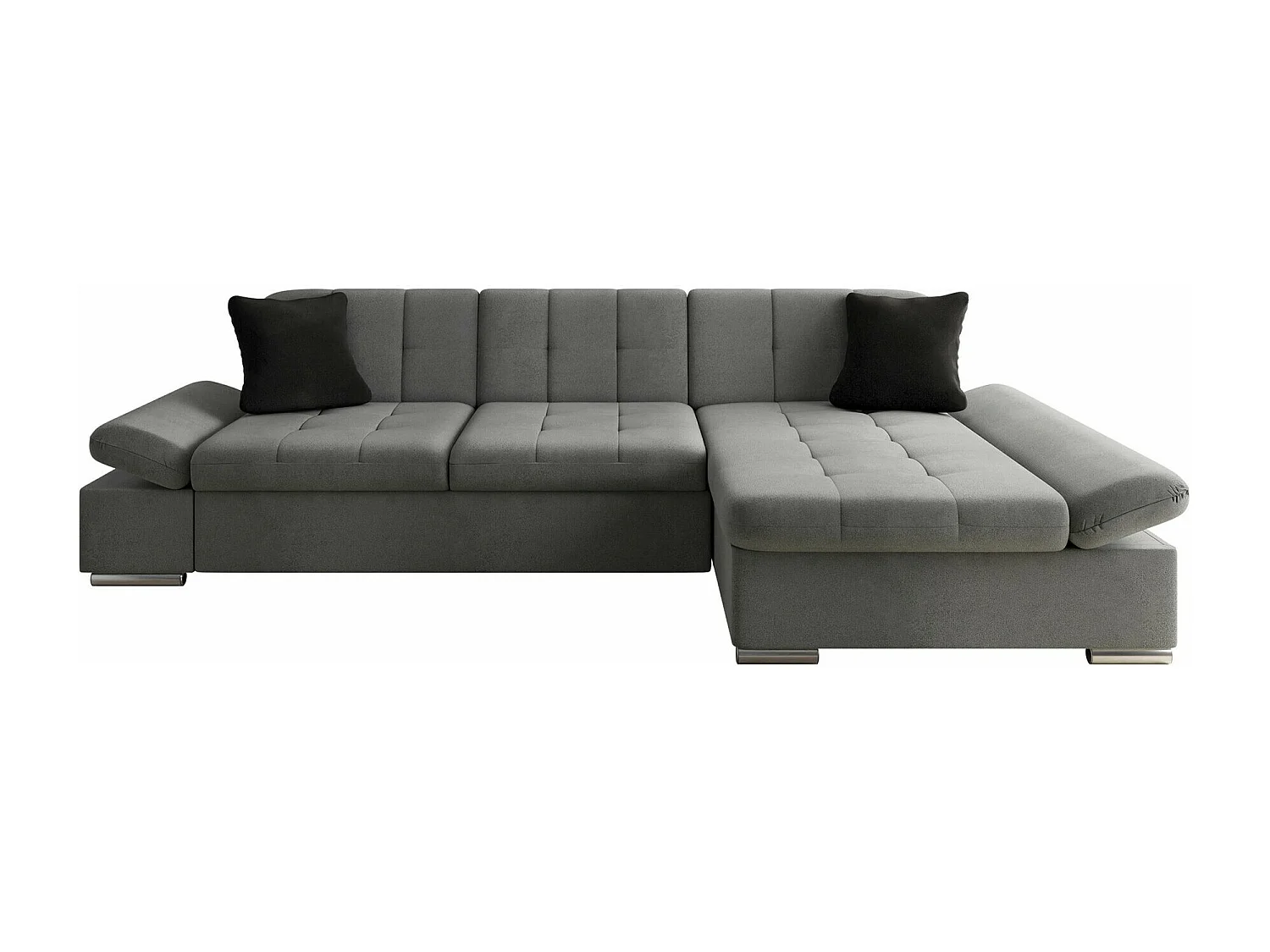 Sofá rinconero Comfivo 219, Gris, 278x161x76cm
