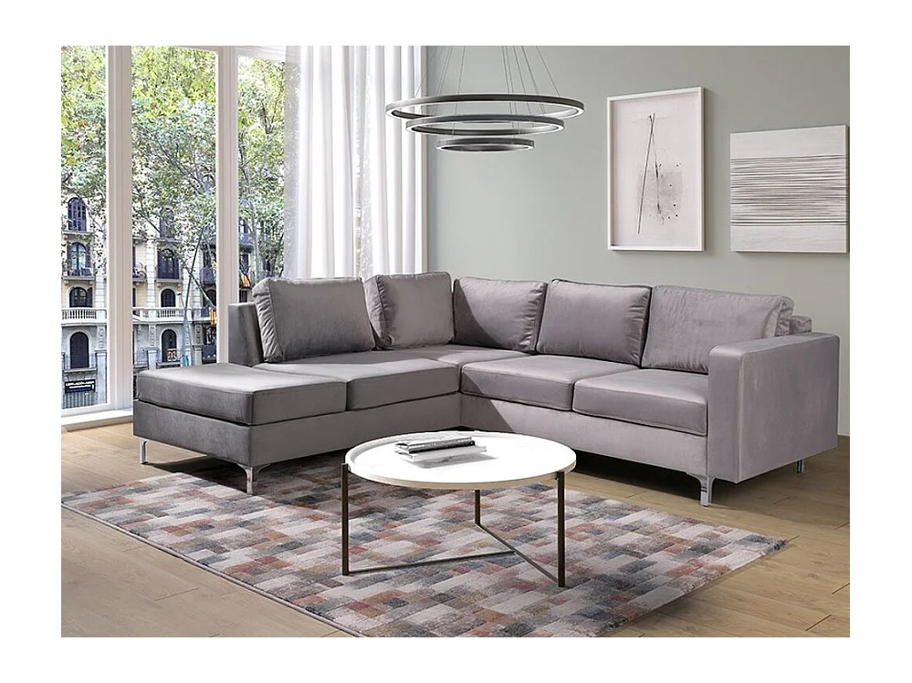 Sofá rinconero Providence 139, Gris, 236x212x81cm