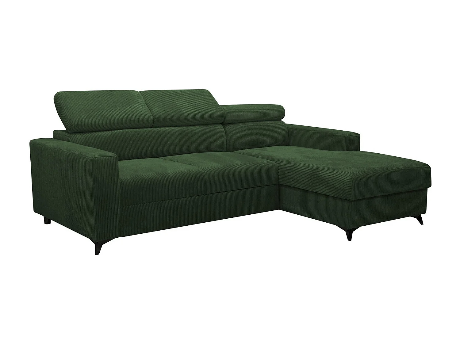 Sofá de canto Columbus 191, Verde, Funcionalidade de dormir, 24x17x8cm