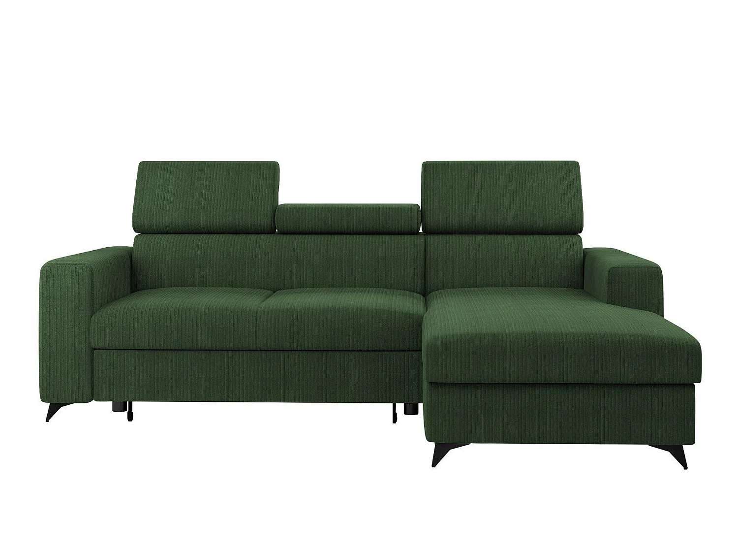 Sofá rinconero Columbus 191, Verde, Función de descanso, Almacenaje