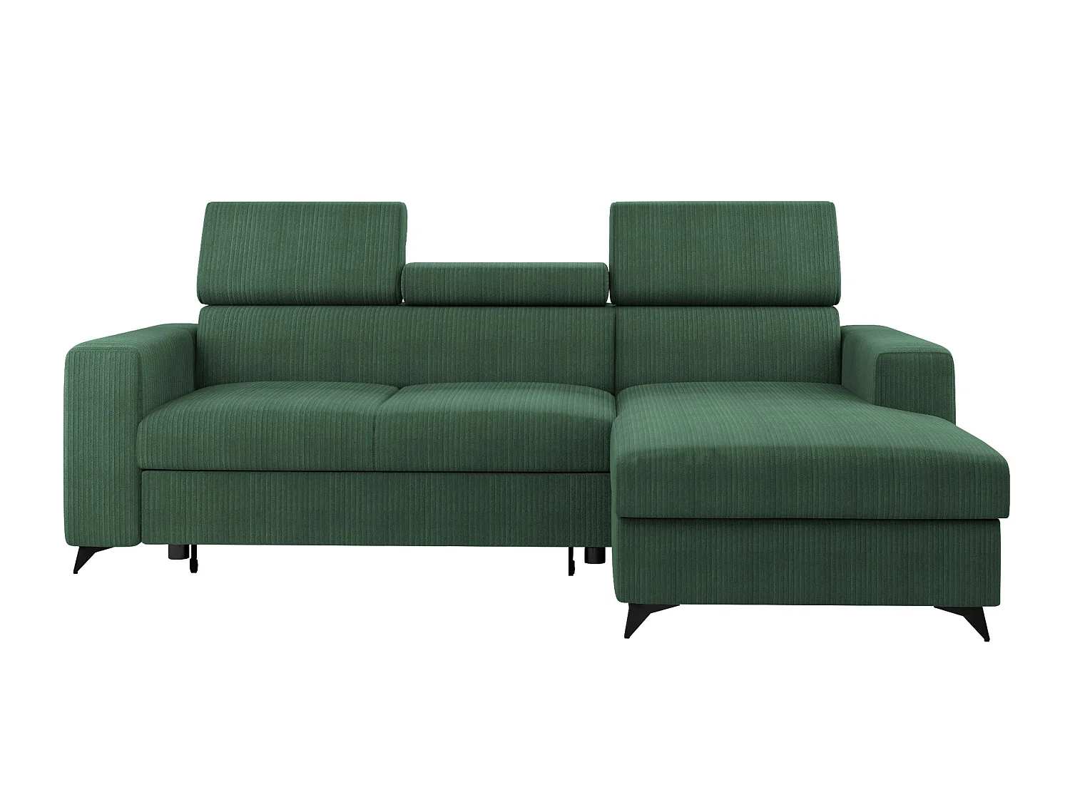Sofá rinconero Columbus 191, Verde, Función de descanso, Almacenaje