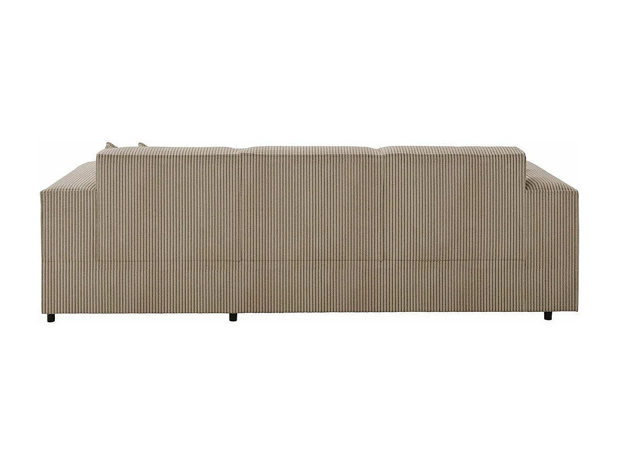 Canapé d'angle Clovis 116, Brun clair, Fonction de couchage, Boîte de literie, 253x166cm