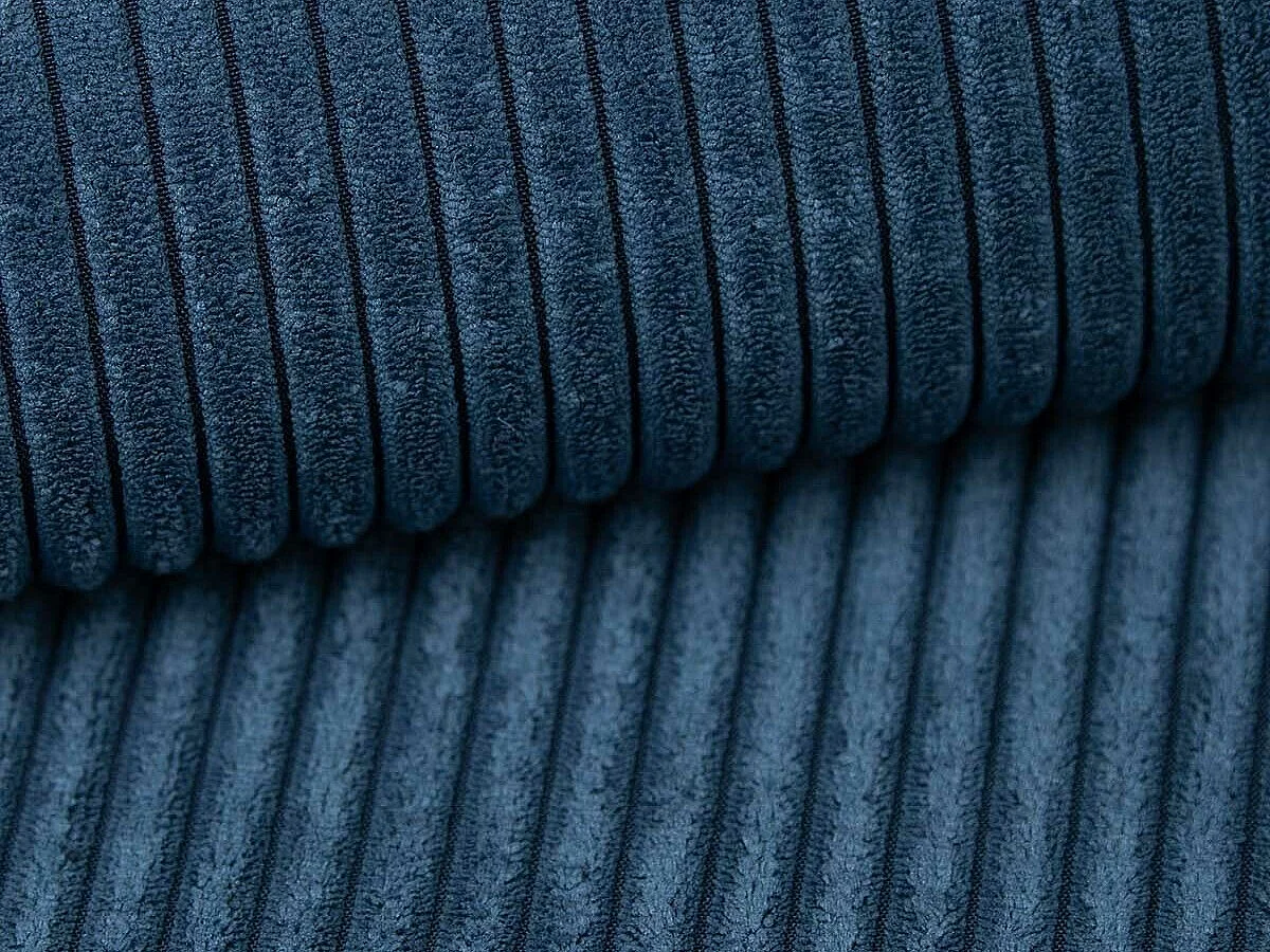 Sofá rinconero Columbus 131, Azul, Función de descanso, Almacenaje, 246x155x90cm