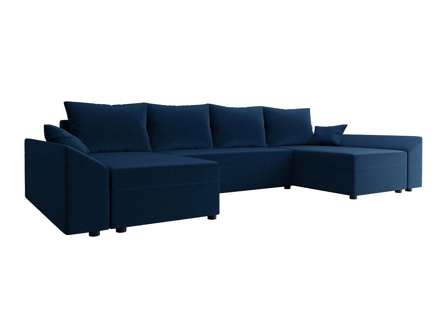 Sofá rinconero Memphis 131, Azul, Función de descanso, Almacenaje