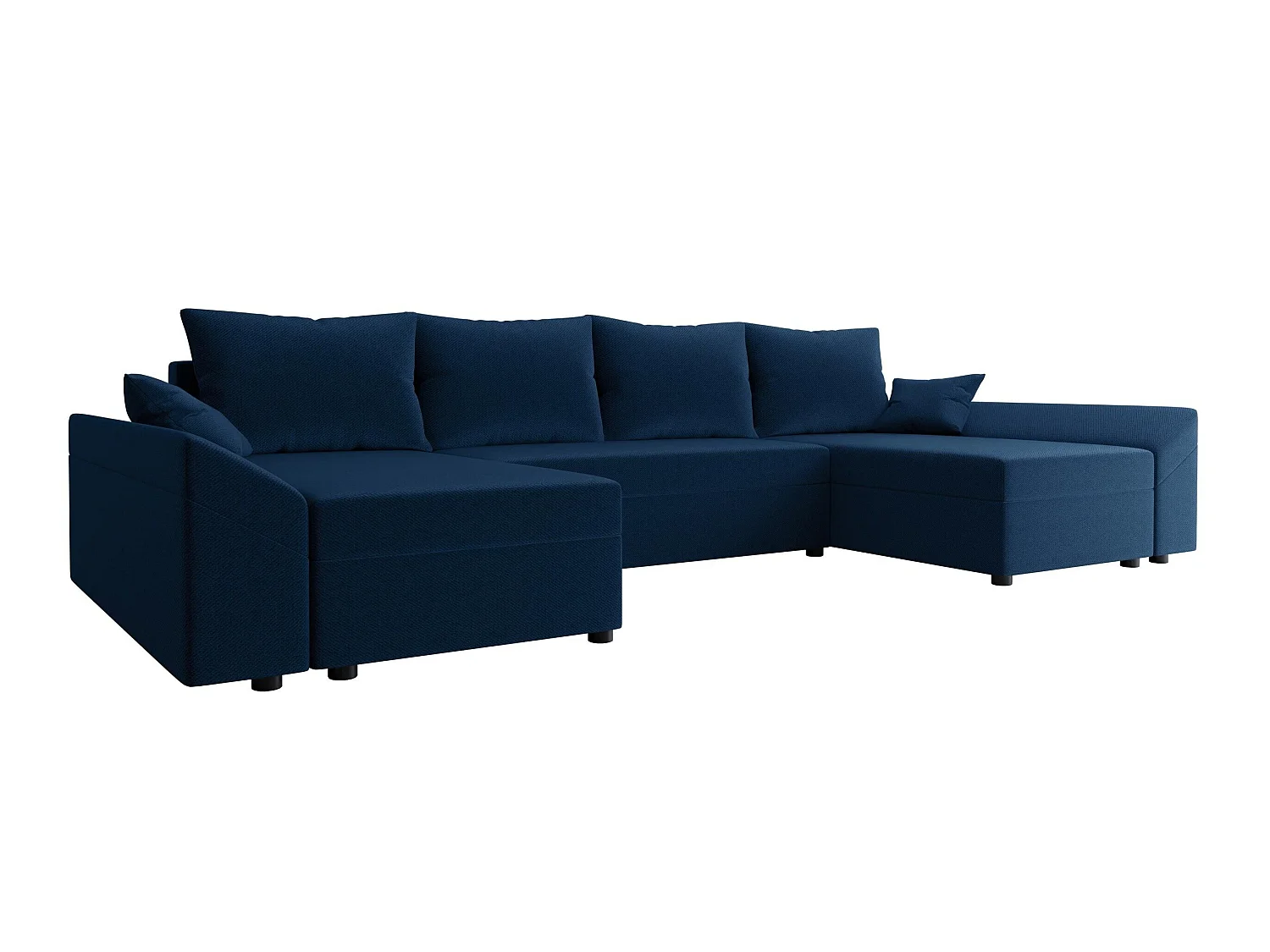 Sofá rinconero Memphis 131, Azul, Función de descanso, Almacenaje