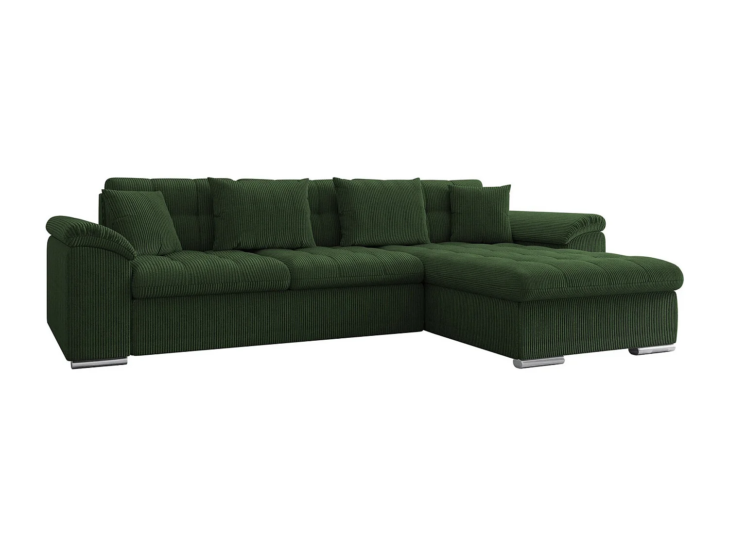 Canapé d'angle Comfivo Mica, Vert, Disponible, 280x160x76cm