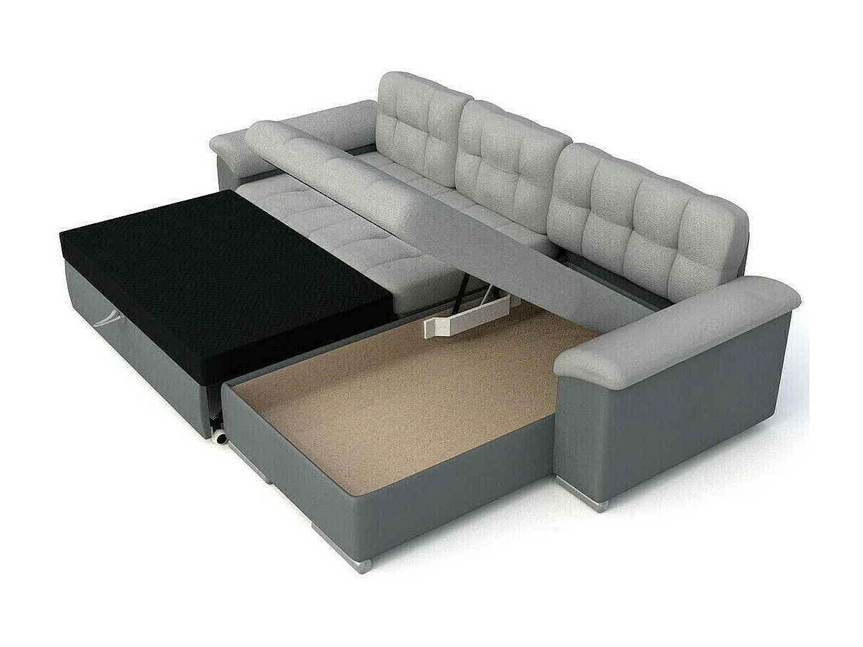 Canapé d'angle Comfivo Mica, Vert, Disponible, 280x160x76cm