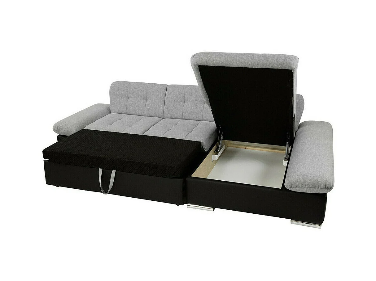 Sofá rinconero Comfivo 152, Verde, Función de descanso, Almacenaje, 278x161x76cm