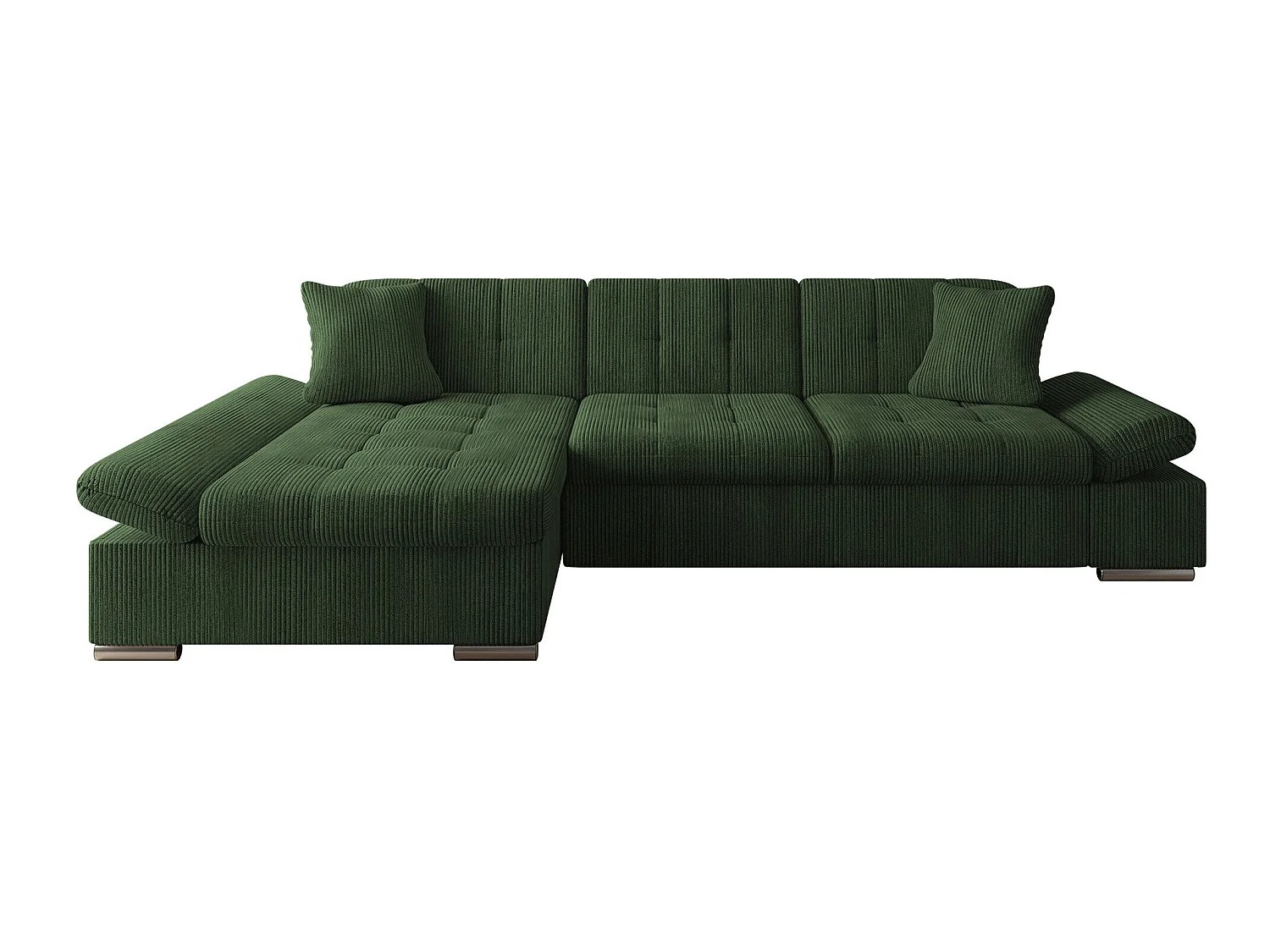 Sofá rinconero Comfivo Sanitas I, Verde, Función de descanso