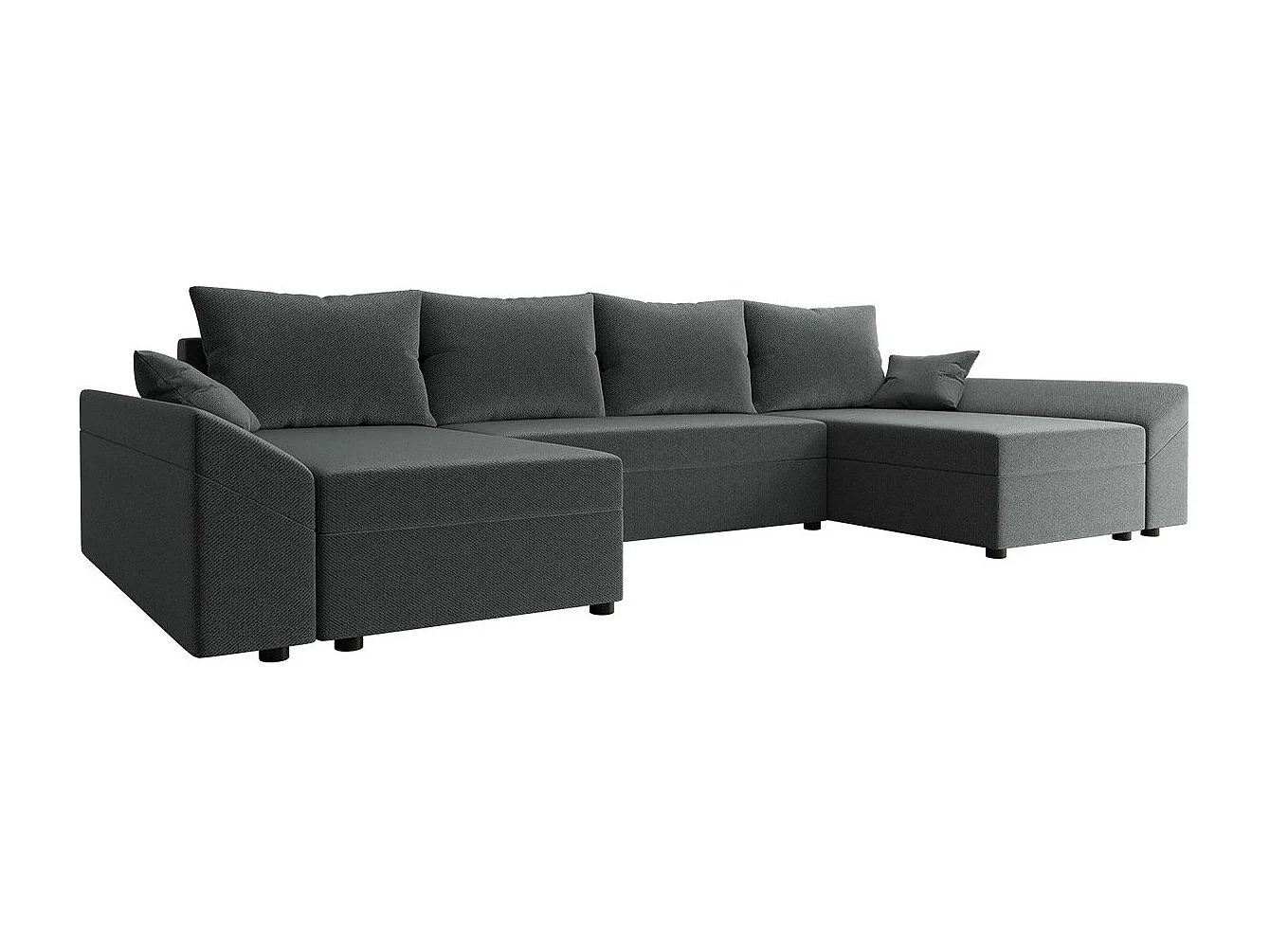 Canapé d'angle Memphis 131, Gris, Disponible, 317x140x82cm