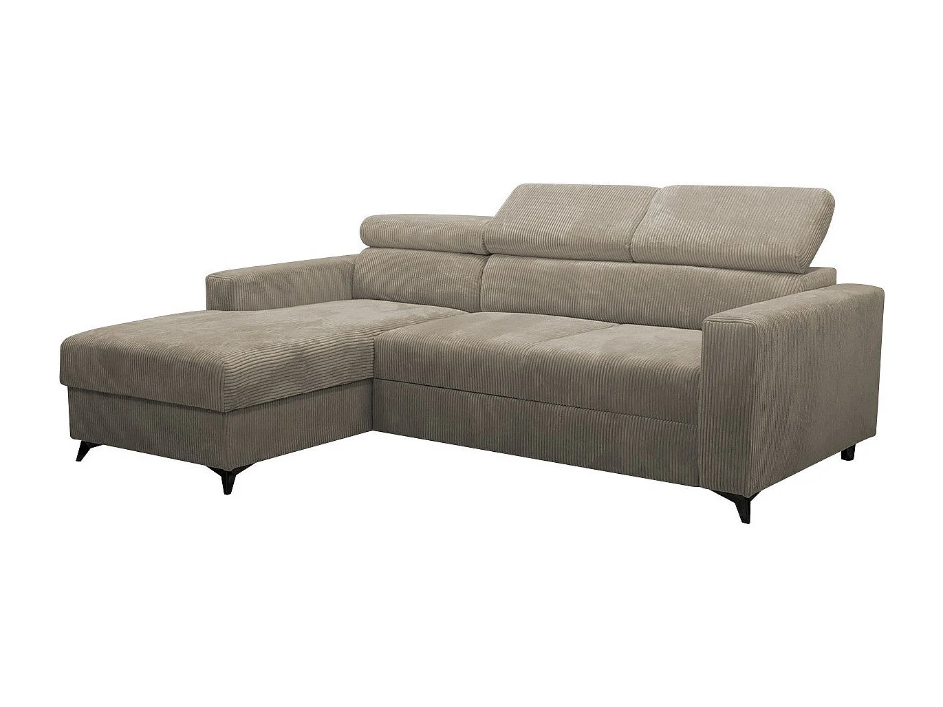 Canapé d'angle Columbus 191, Brun clair, Disponible, 236x172x82cm