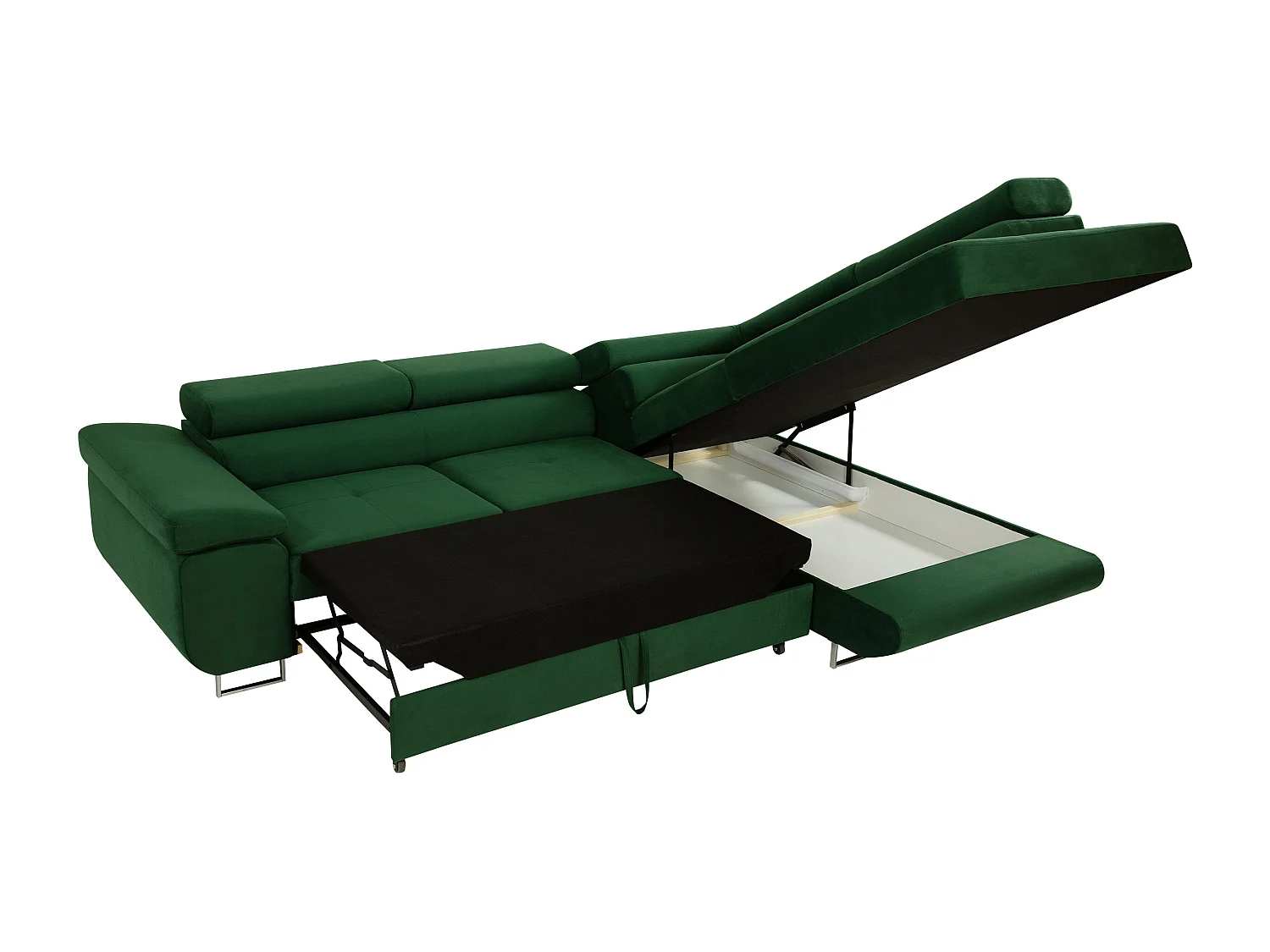 Canapé d'angle Comfivo Vinetum, Marron, Disponible, 274x203x70cm