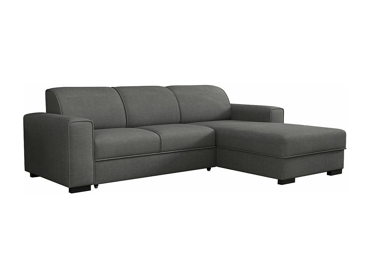 Sofá rinconero Columbus 186, Gris, Función de descanso, Almacenaje, 260x182x90cm