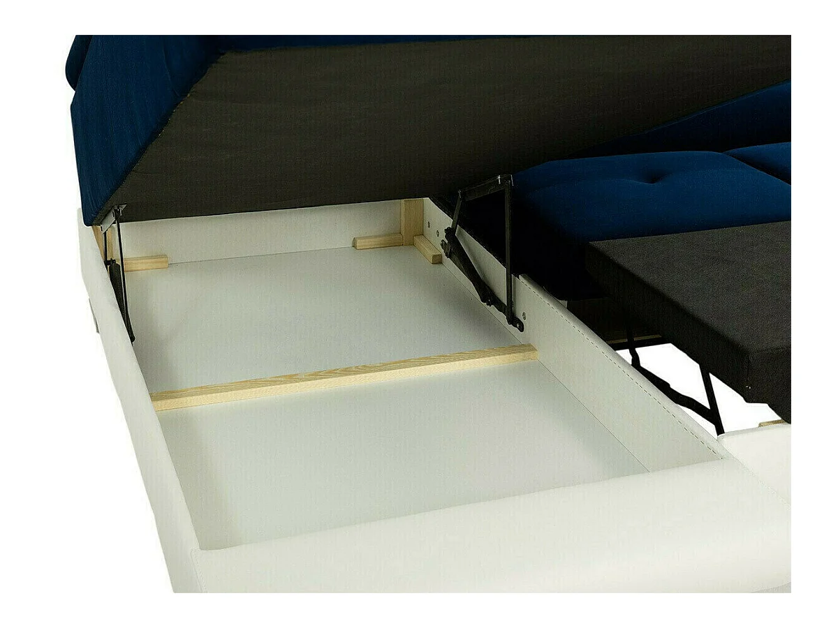 Sofá rinconero Comfivo 166, Gris, Función de descanso, Almacenaje, 270x202x71cm