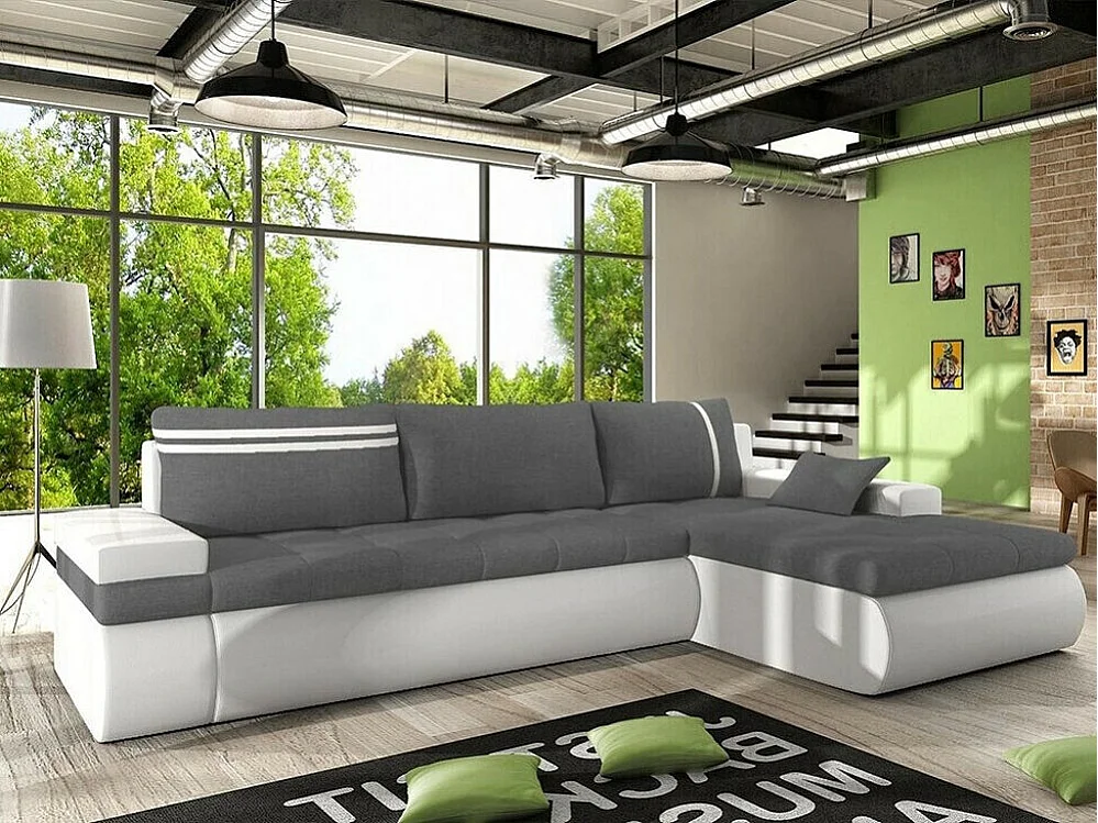 Sofá rinconero Temple 100, Gris, Función de descanso, Almacenaje, 300x182x90cm