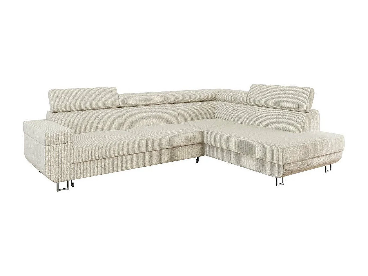 Canapé d'angle Comfivo Liberta, Crème, Disponible, 253x188x71cm