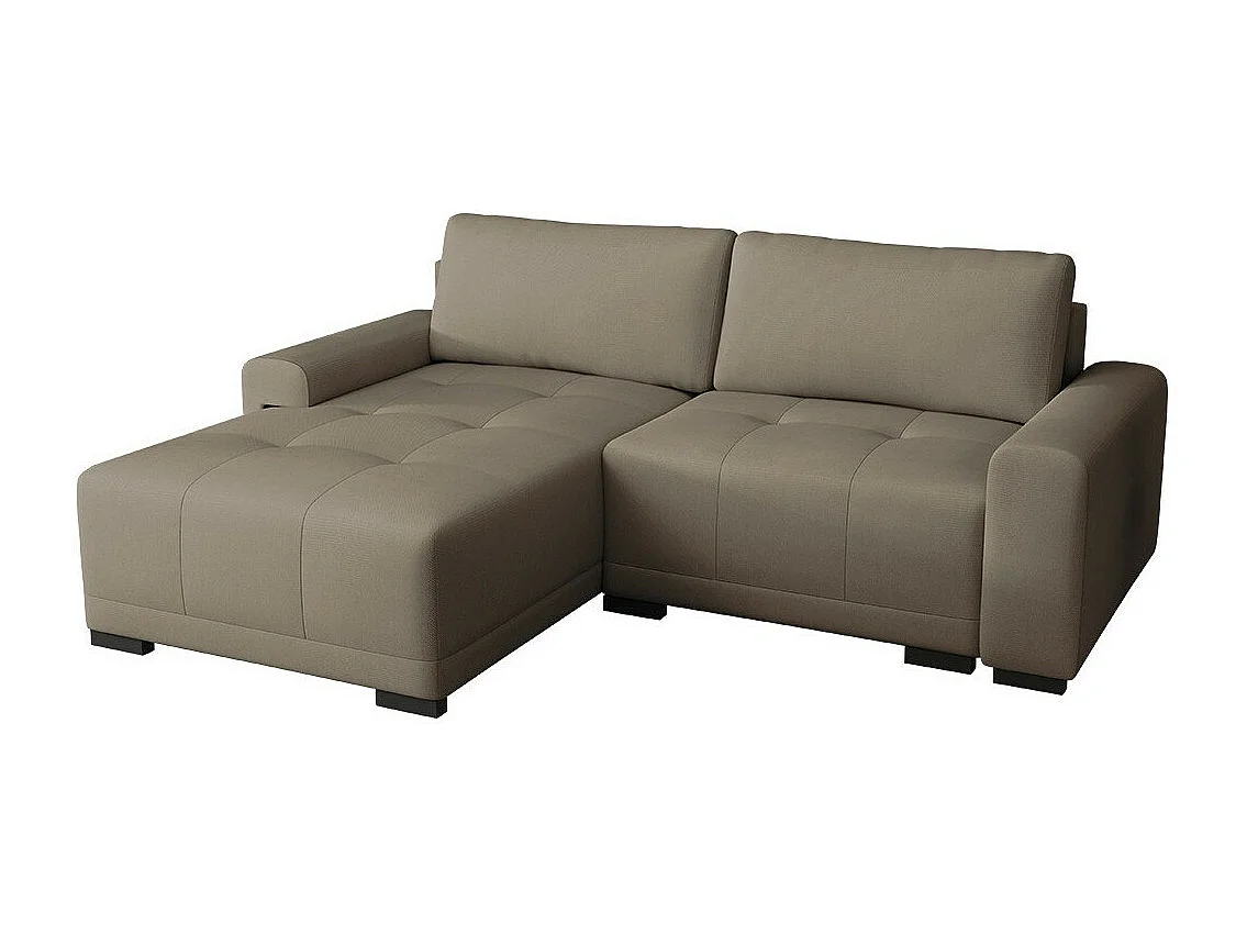 Sofá rinconero Columbus 183, Marrón, Función de descanso, Almacenaje, 237x180x75cm