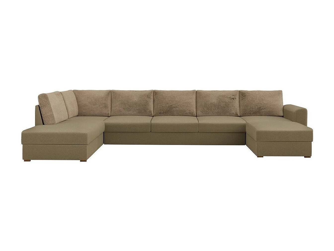 Divano angolare Comfivo 191, Nocciola, Con, 370x186x85cm