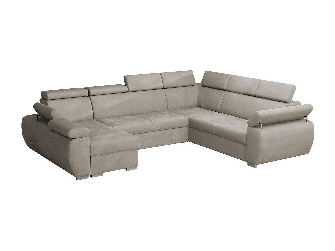 Canapé d'angle Columbus 134, Brun clair, Disponible, 325x260x85cm