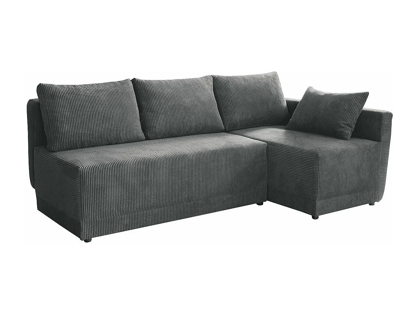 Divano angolare Columbus 149, Grigio, Con, 210x135x85cm