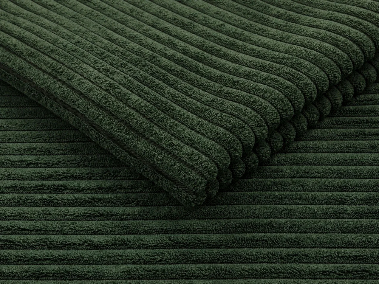 Canapé d'angle Comfivo 233, Vert, Fonction de couchage, Boîte de literie, 304x140x80cm