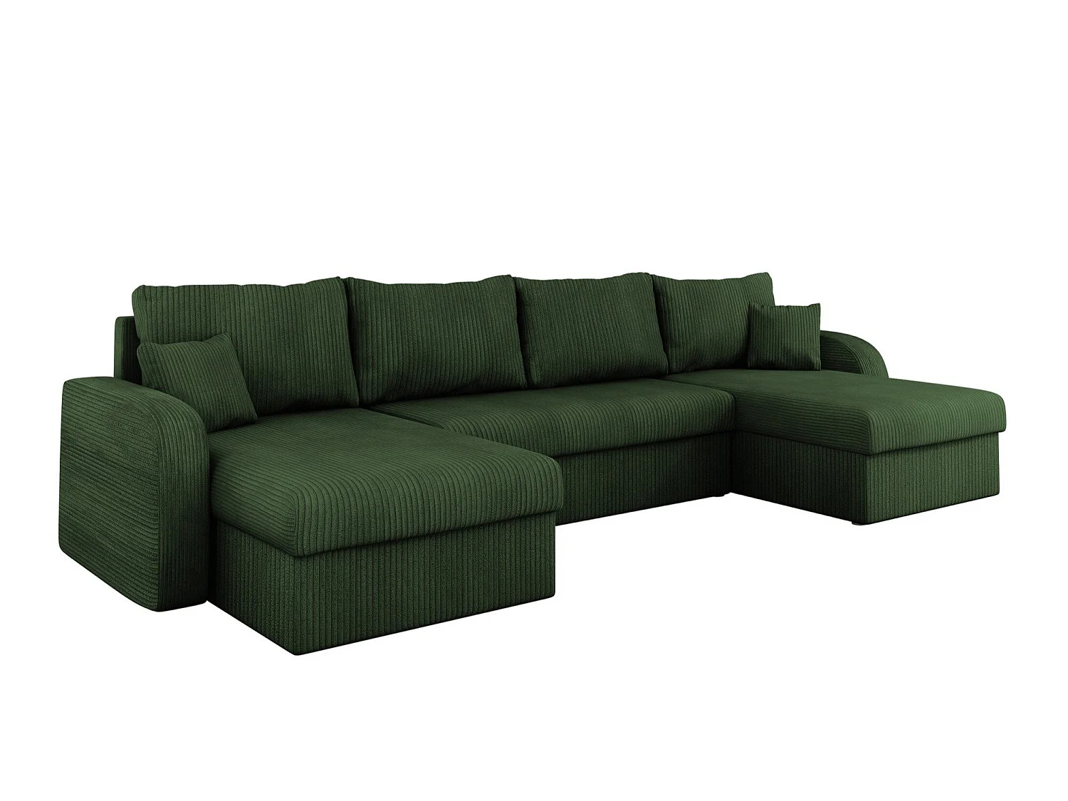 Sofá rinconero Comfivo Melissa II, Verde, Función de descanso