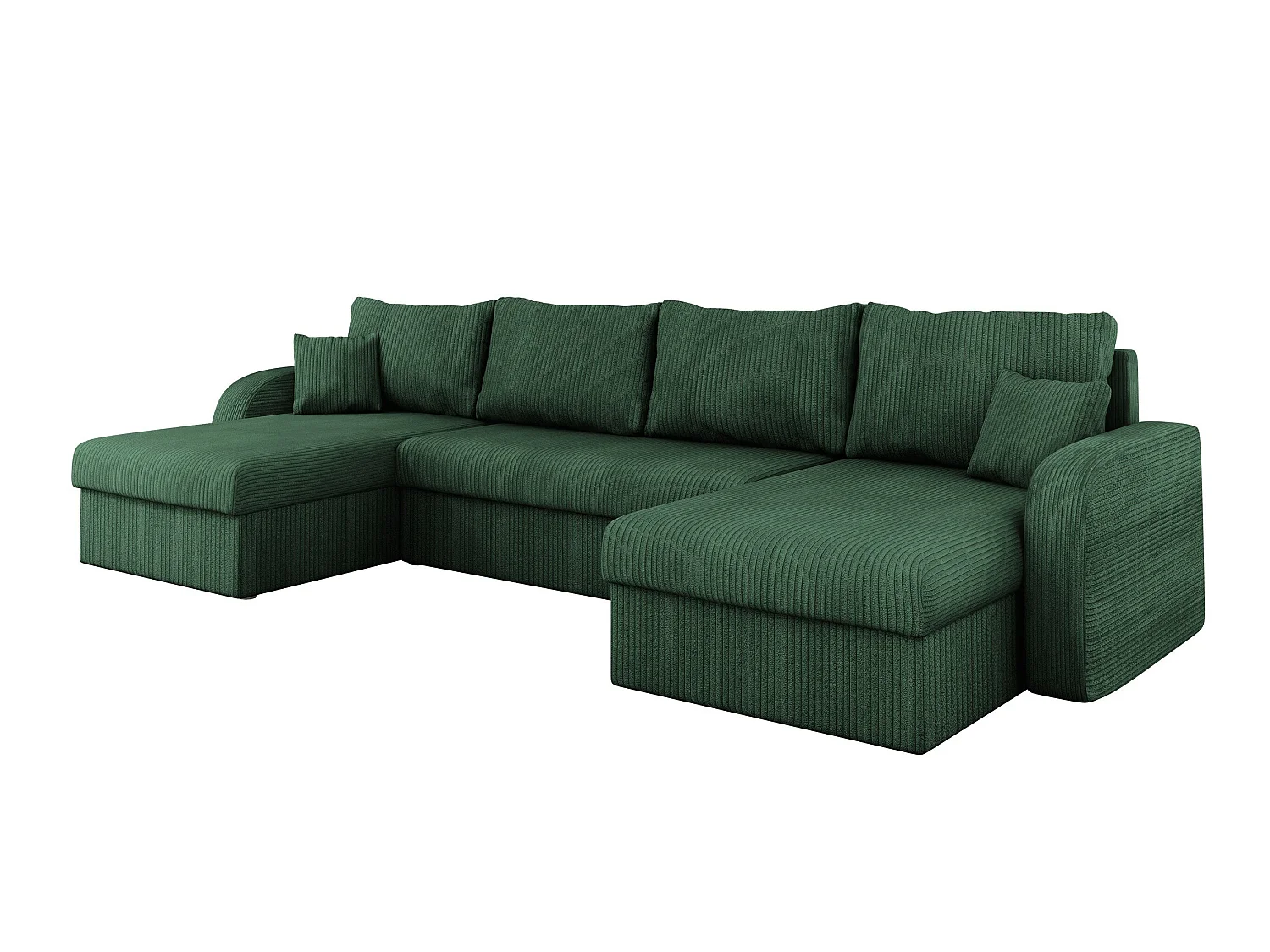 Sofá rinconero Comfivo Melissa II, Verde, Función de descanso
