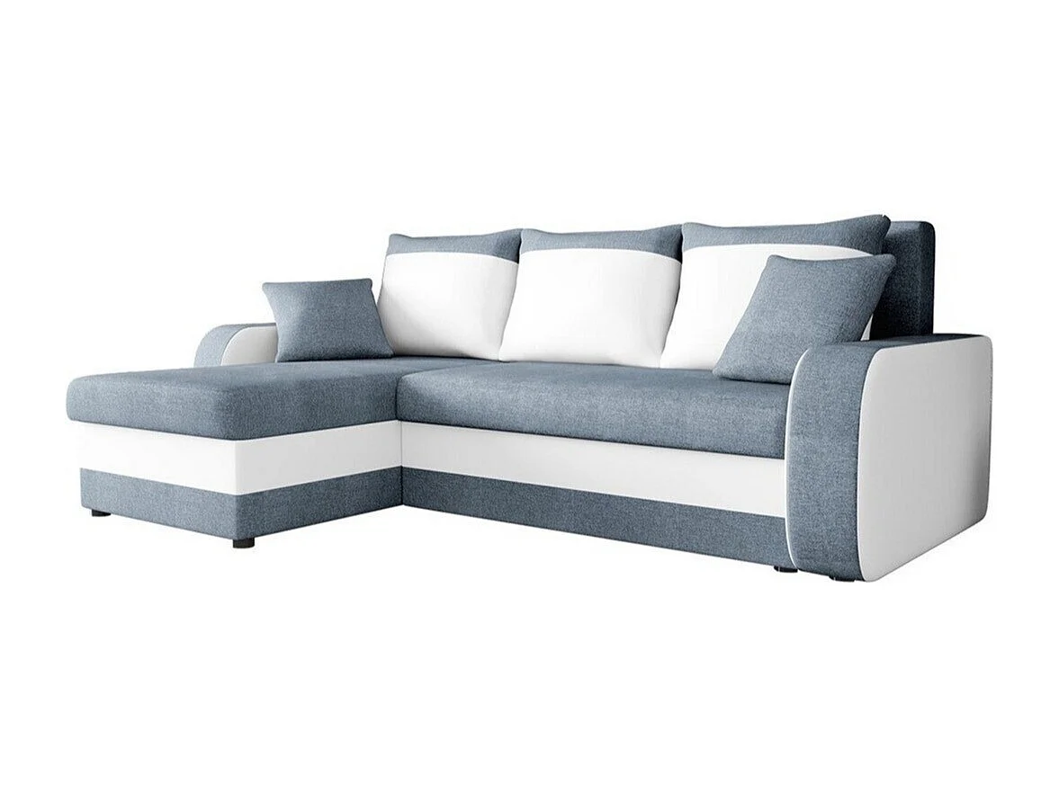 Sofá rinconero Comfivo 135, Gris, Función de descanso, Almacenaje, 238x147x80cm