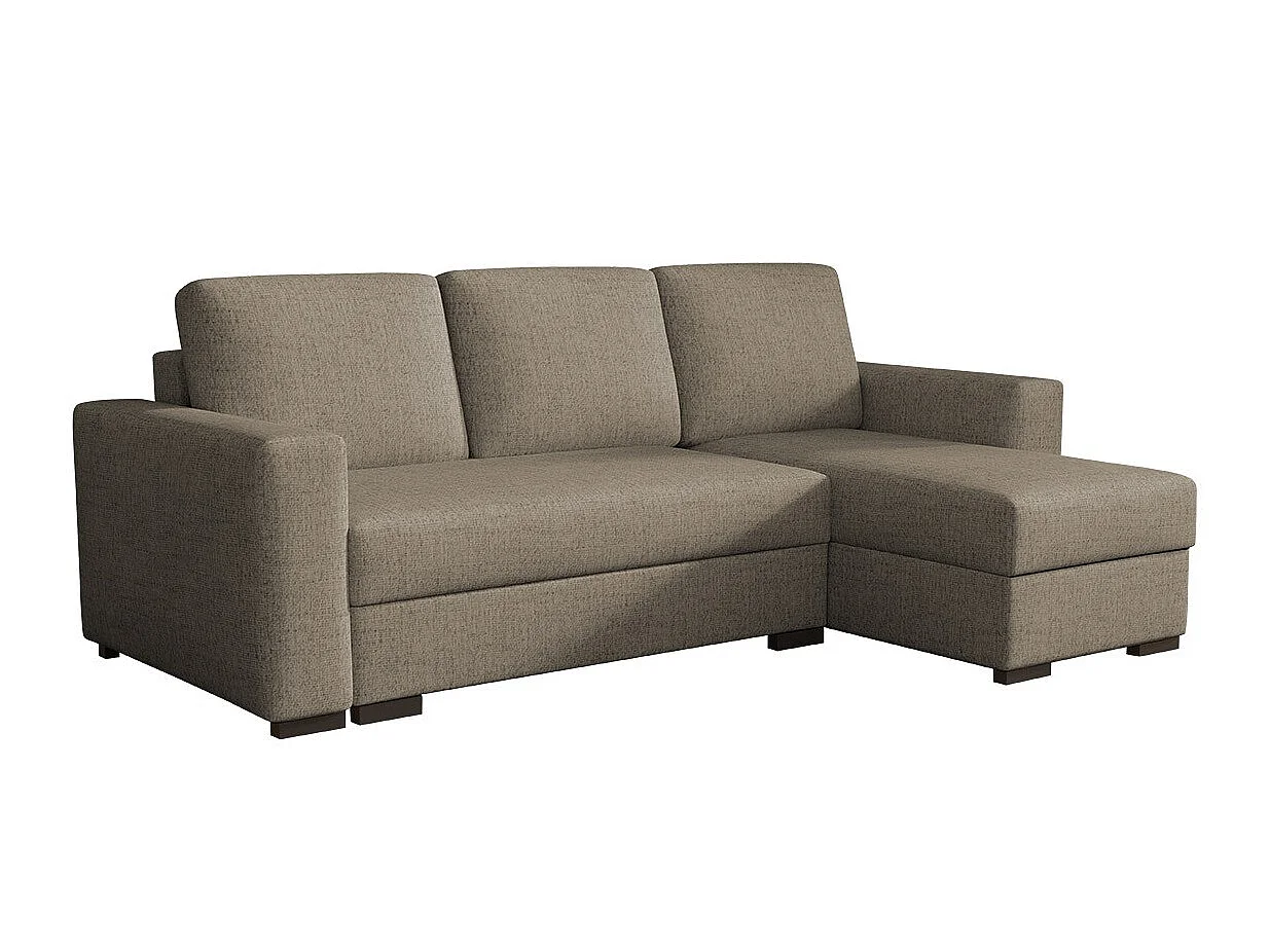 Divano angolare Columbus 187, Nocciola, Con, 242x155x88cm