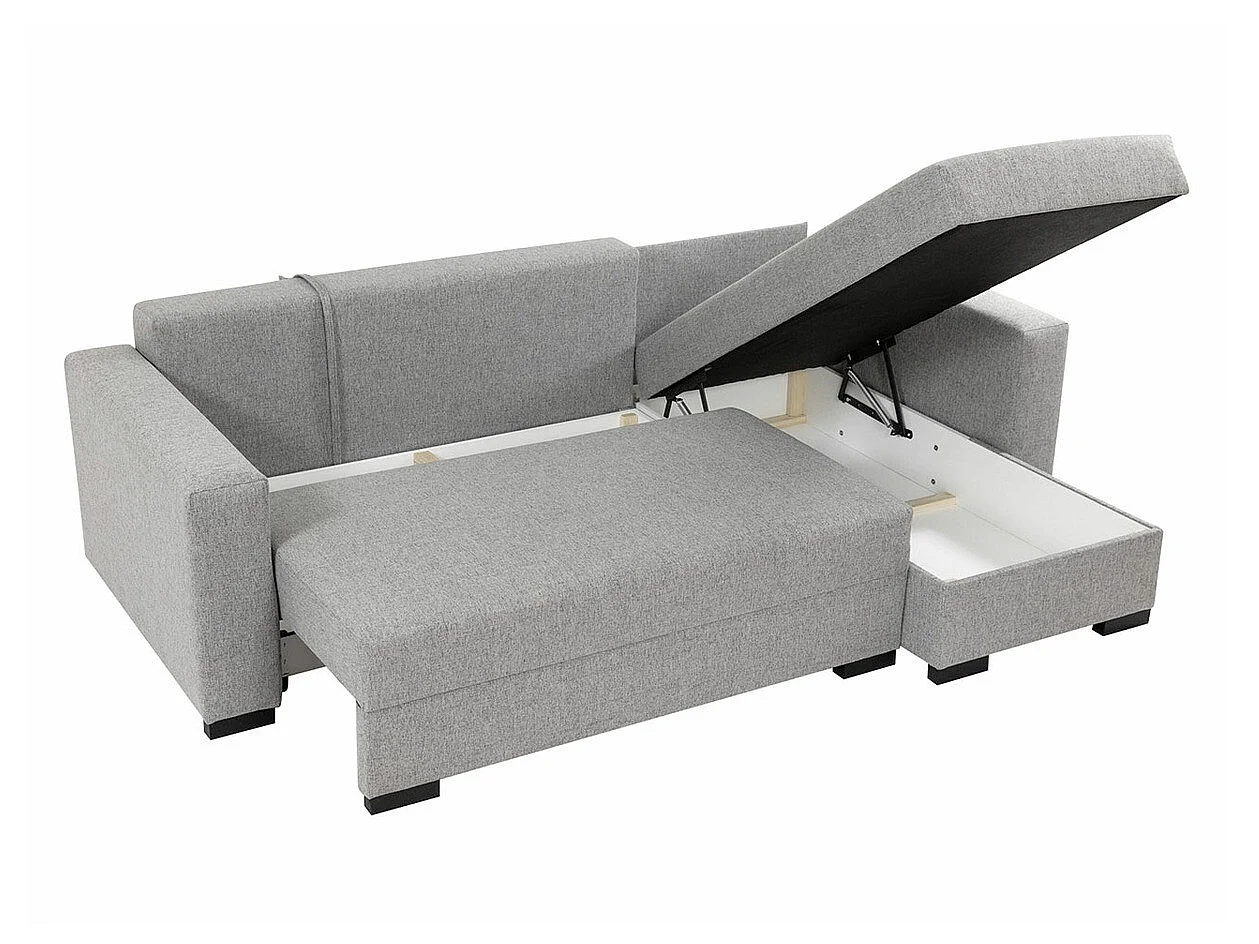 Divano angolare Columbus 187, Nocciola, Con, 242x155x88cm
