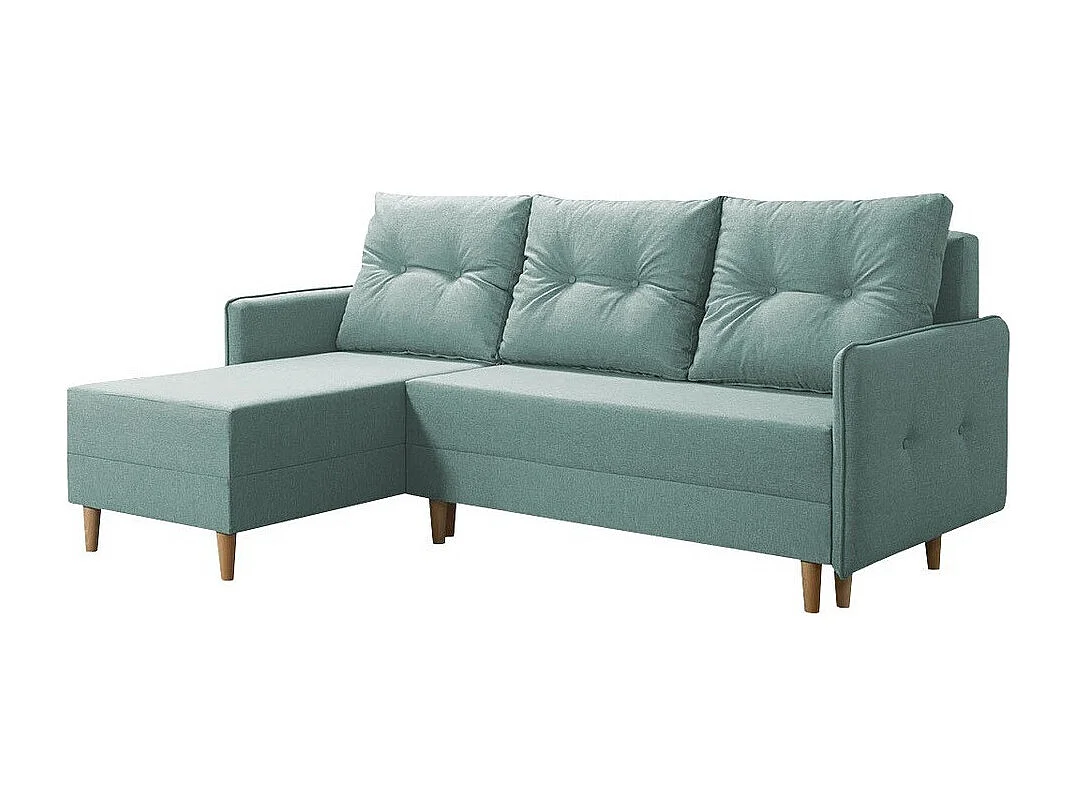Sofá rinconero Muncie 101, Turquesa, Función de descanso, Almacenaje, 222x145x93cm