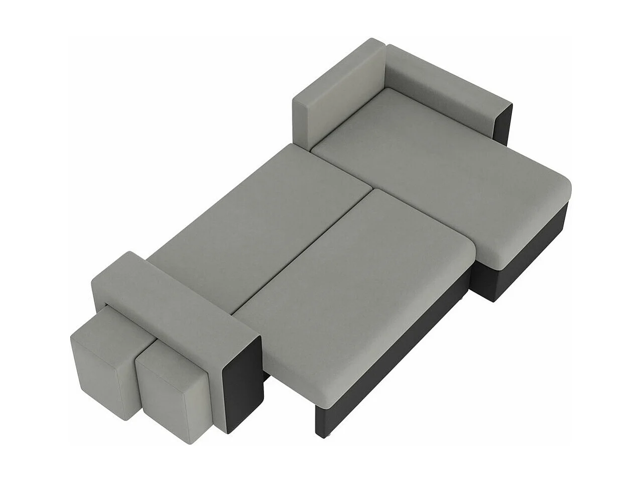 Sofá rinconero Memphis 129, De color marrón claro, Función de descanso, Almacenaje, 256cm