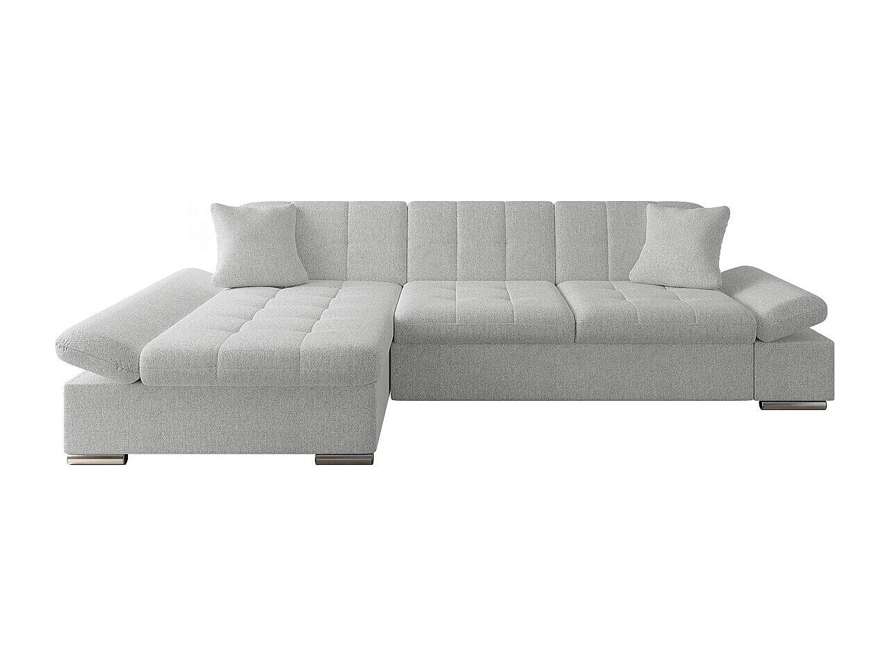 Canapé d'angle Comfivo Sanitas I, Gris clair, Disponible, 278x161x76cm