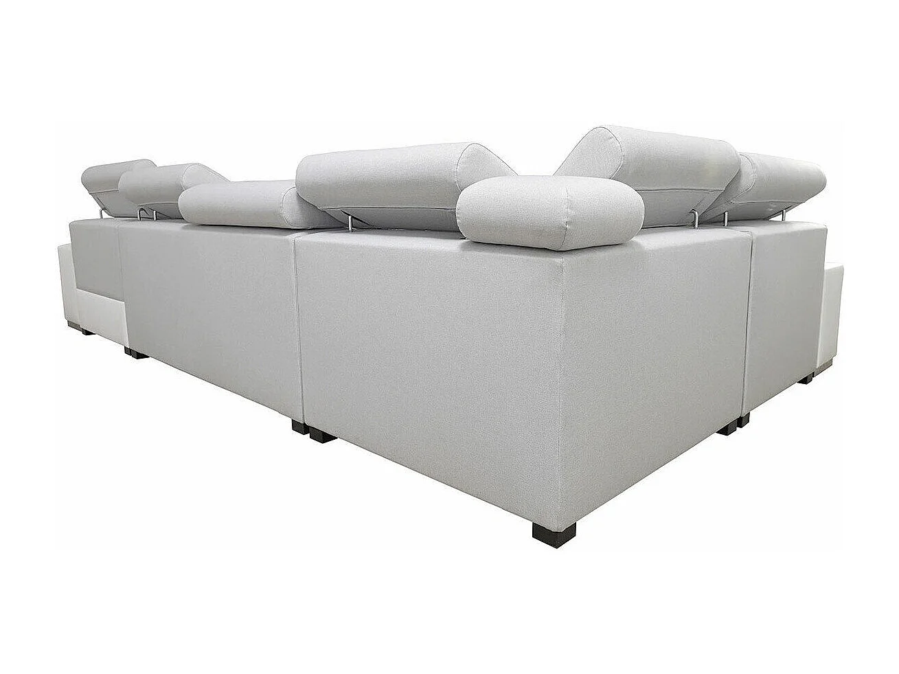 Divano angolare Pearland 101, Grigio, Con, 358x205x80cm