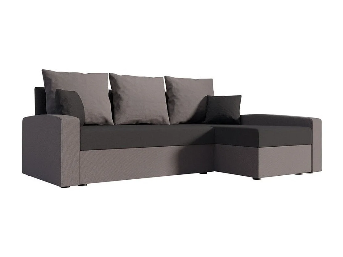 Sofá rinconero Memphis 122, Gris, Función de descanso, Almacenaje, 232x139x83cm