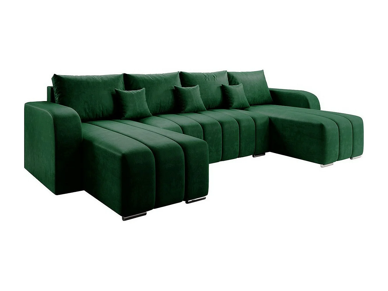 Sofá de canto Muncie 108, Verde, Funcionalidade de dormir, 31x15x9cm