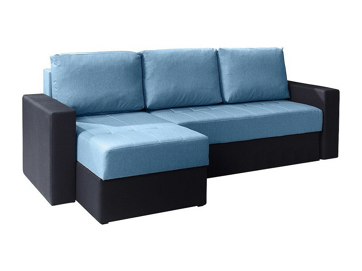 Divano angolare Tivdalu 116, Blu, Con, 233x140x79cm