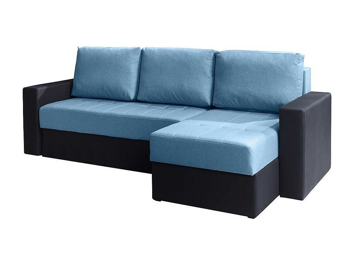 Divano angolare Tivdalu 116, Blu, Con, 233x140x79cm