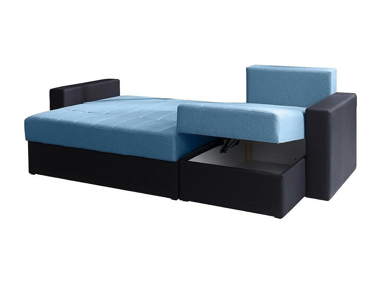 Divano angolare Tivdalu 116, Blu, Con, 233x140x79cm