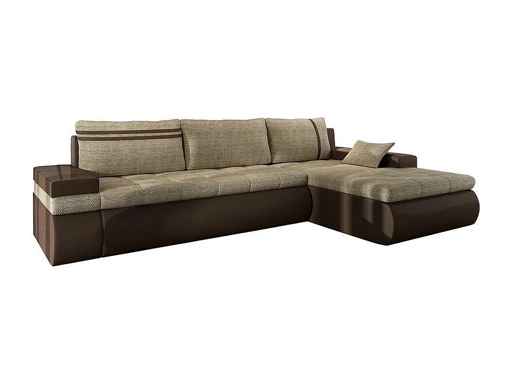 Sofá rinconero Temple 100, Marrón, Función de descanso, Almacenaje, 300x182x90cm
