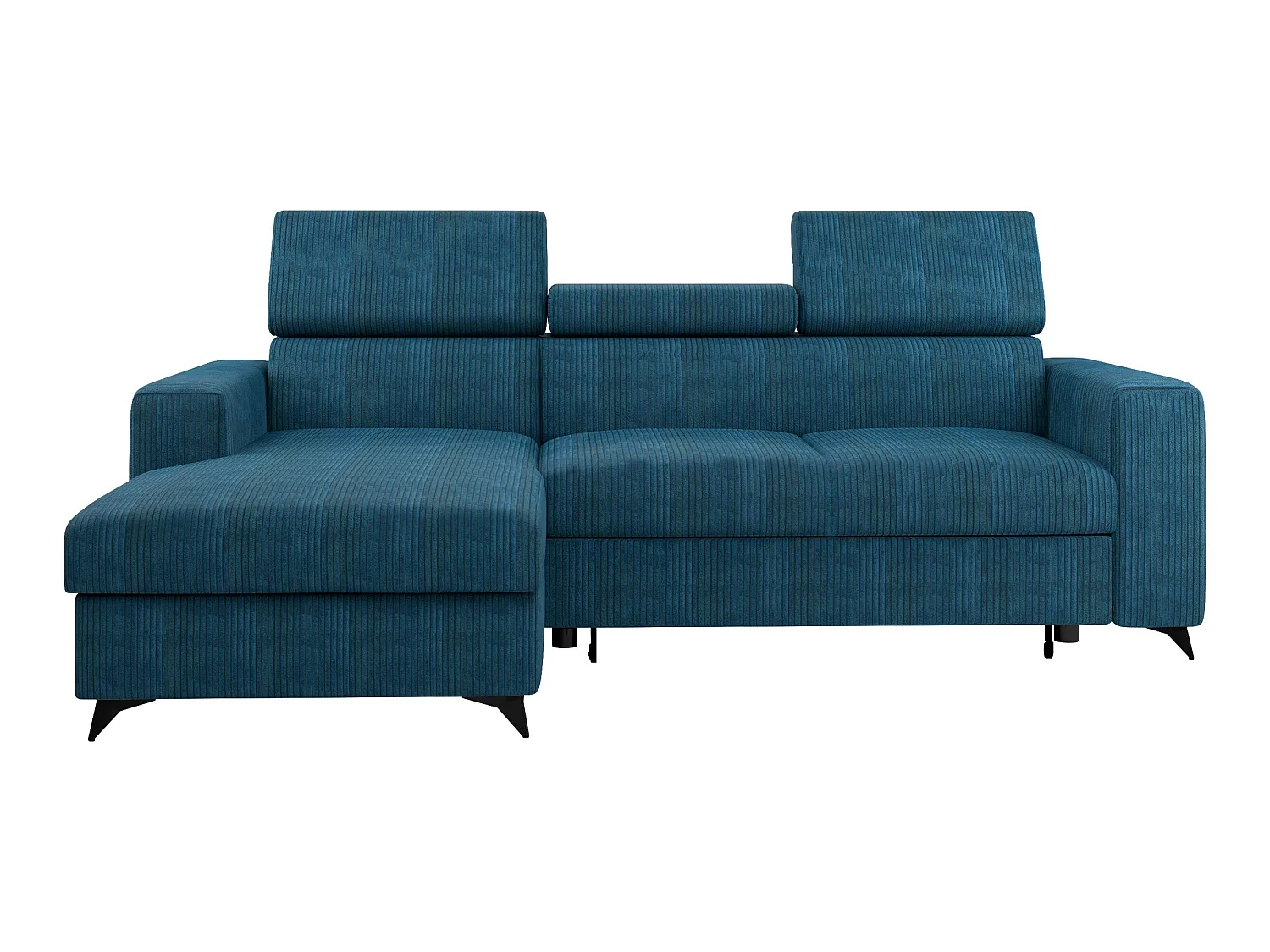 Sofá rinconero Columbus 191, Azul, Función de descanso, Almacenaje