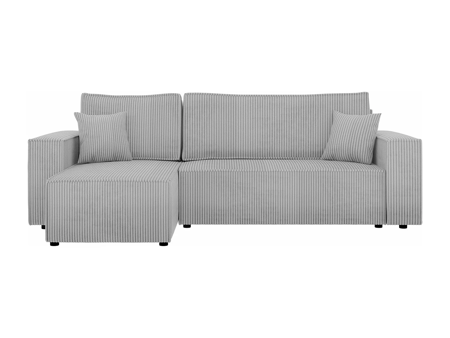 Sofá rinconero Shelton 100, Gris, Función de descanso, Almacenaje, 244x145x82cm