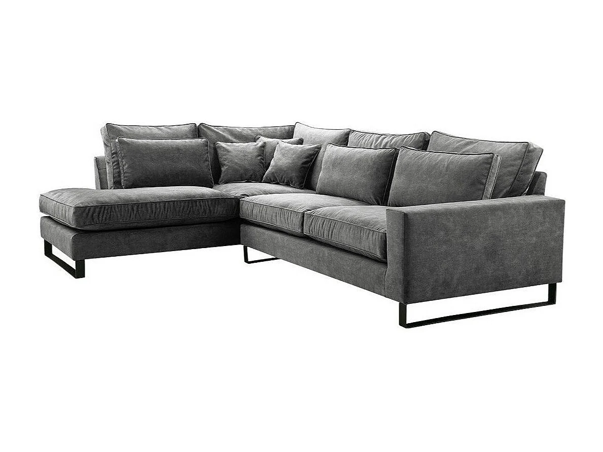Sofá rinconero Kingsport 111, Gris, 314x224x90cm