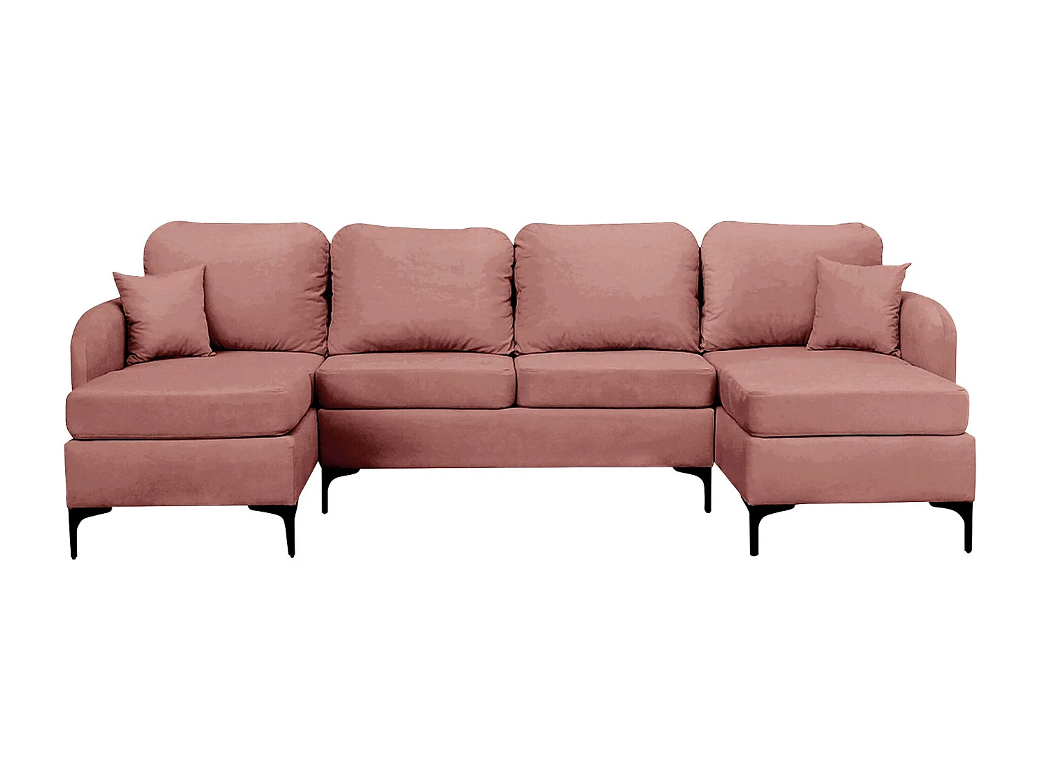 Canapé d'angle Torlua 104, Rose, Fonction de couchage, Boîte de literie, 293x172x96cm