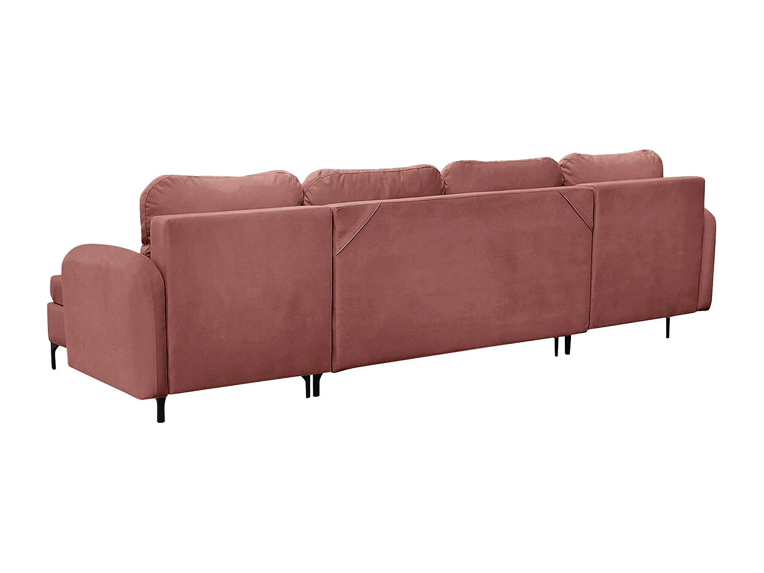 Canapé d'angle Torlua 104, Rose, Fonction de couchage, Boîte de literie, 293x172x96cm