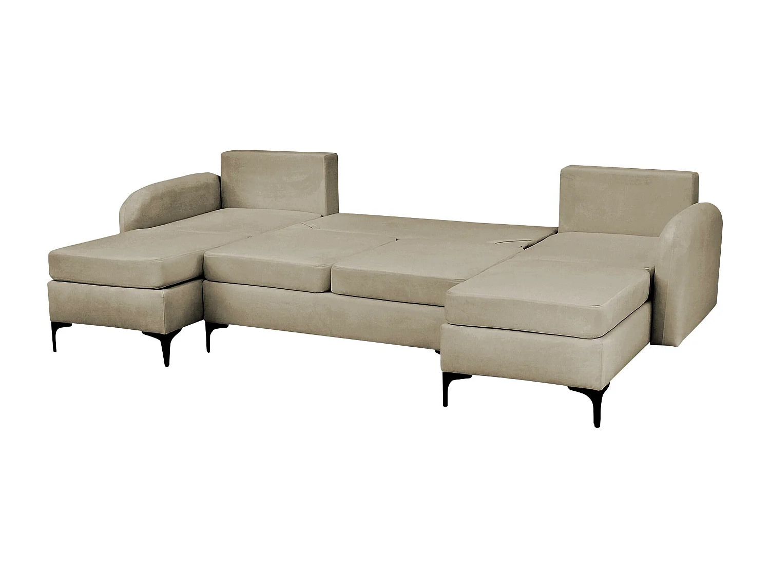 Canapé d'angle Torlua 104, Rose, Fonction de couchage, Boîte de literie, 293x172x96cm