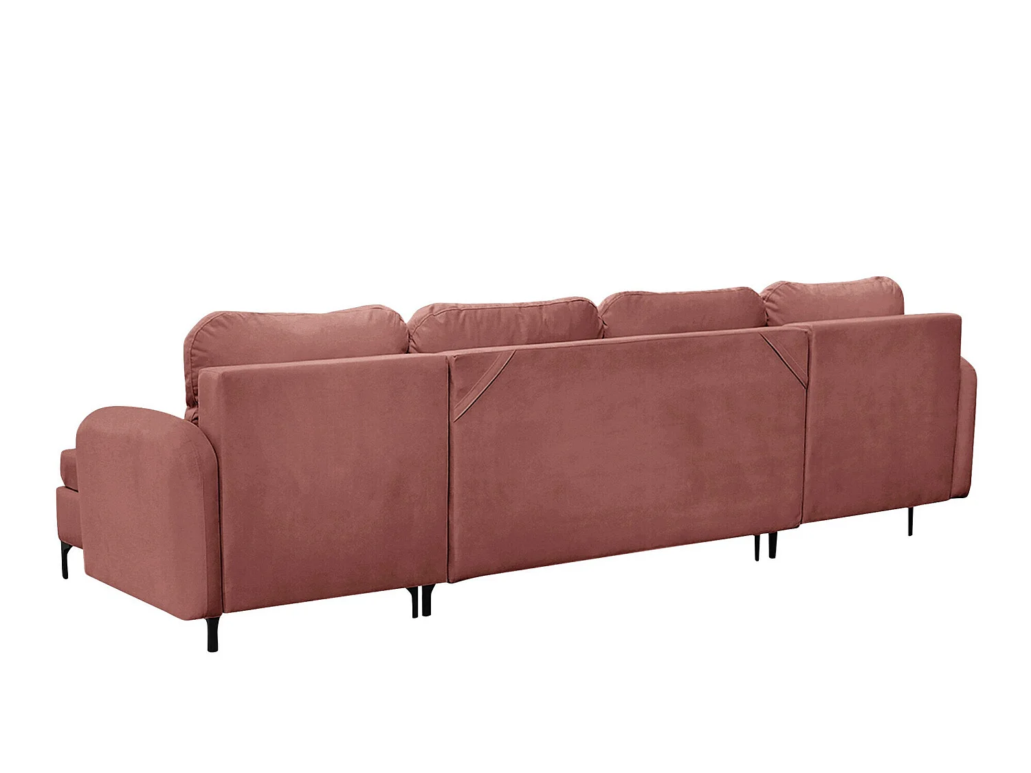 Sofá rinconero Torlua 104, Rosa, Función de descanso, Almacenaje