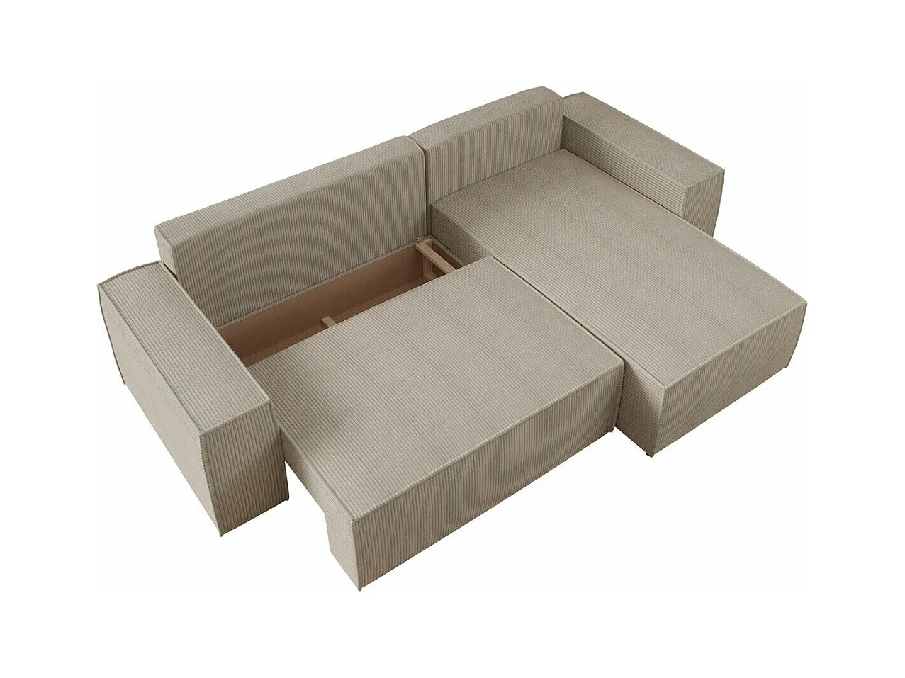 Sofá de canto Clovis 108, Amarelo, Funcionalidade de dormir, 28x17x9cm