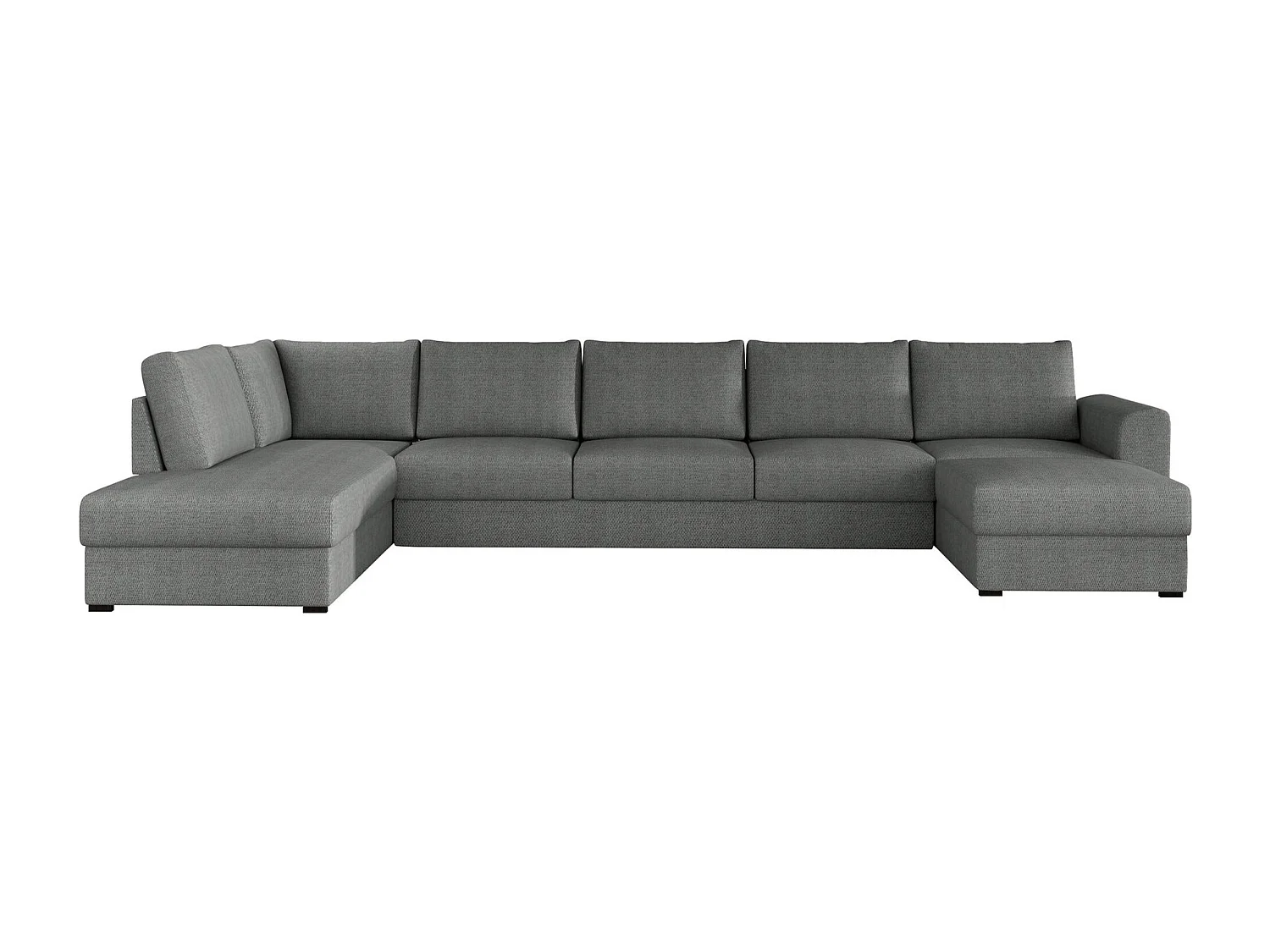 Sofá rinconero Comfivo 191, Gris, Función de descanso, Almacenaje, 370x186x85cm